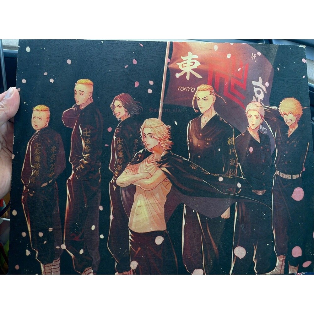 Tokyo Revengers Anime Wood Poster 14x11 Inch Print Wall Art Takamichi Mikey